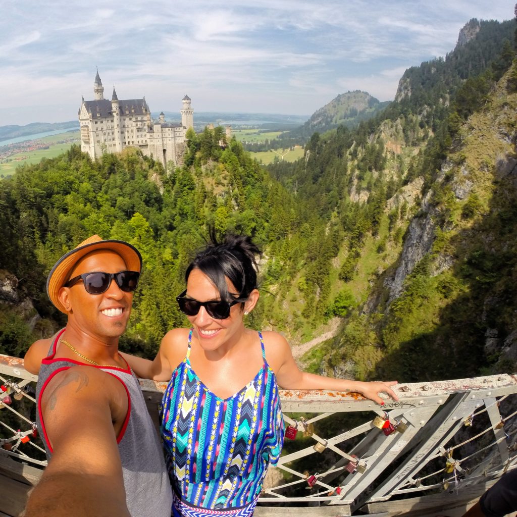 DT and Emily at Neuschwanstein Castle, living their best lives in Germany
