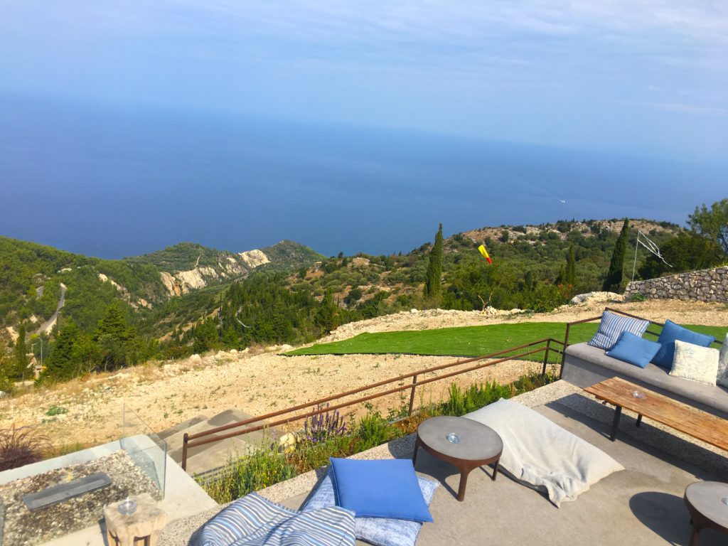 Rachi restaurant breakfast views on the island of Lefkada Greece