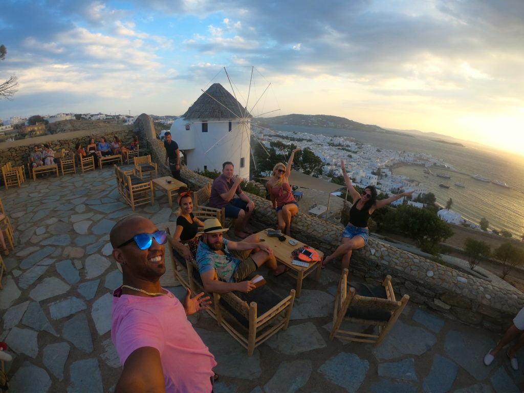 Almost anywhere you eat in Mykonos will have a view of the ocean