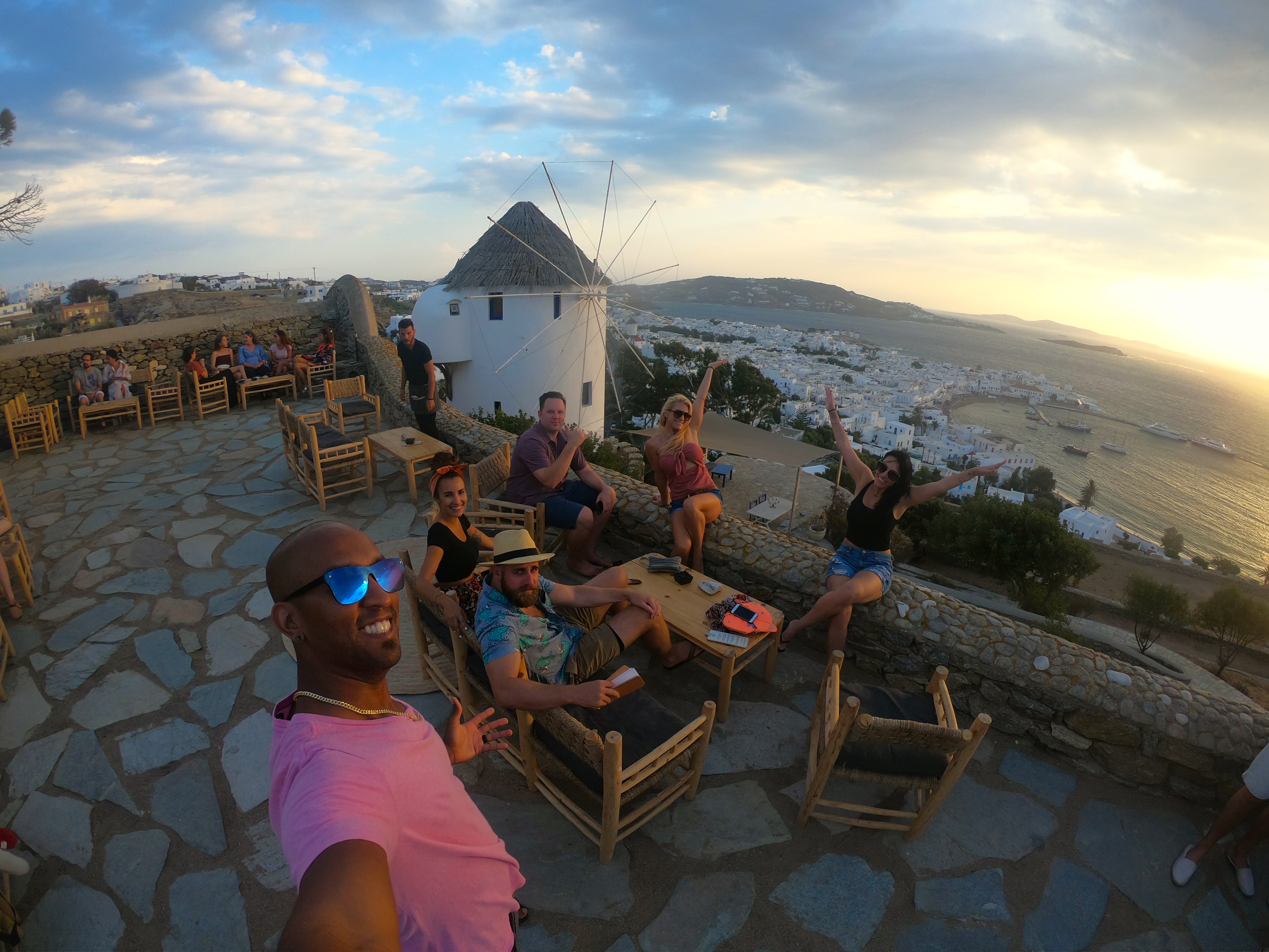 Almost anywhere you eat in Mykonos will have a view of the ocean