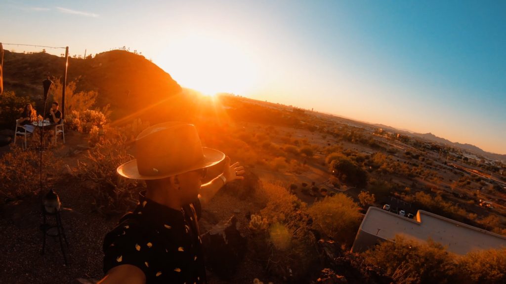 You can watch a desert sunset while sipping cocktails in Phoenix