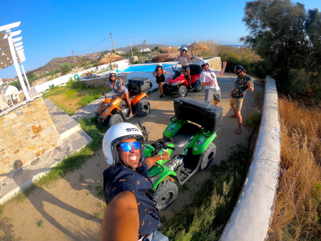 Rent a four wheeler (quad) or scooter to get around Naxos - it's the cheapest and easiest way to explore