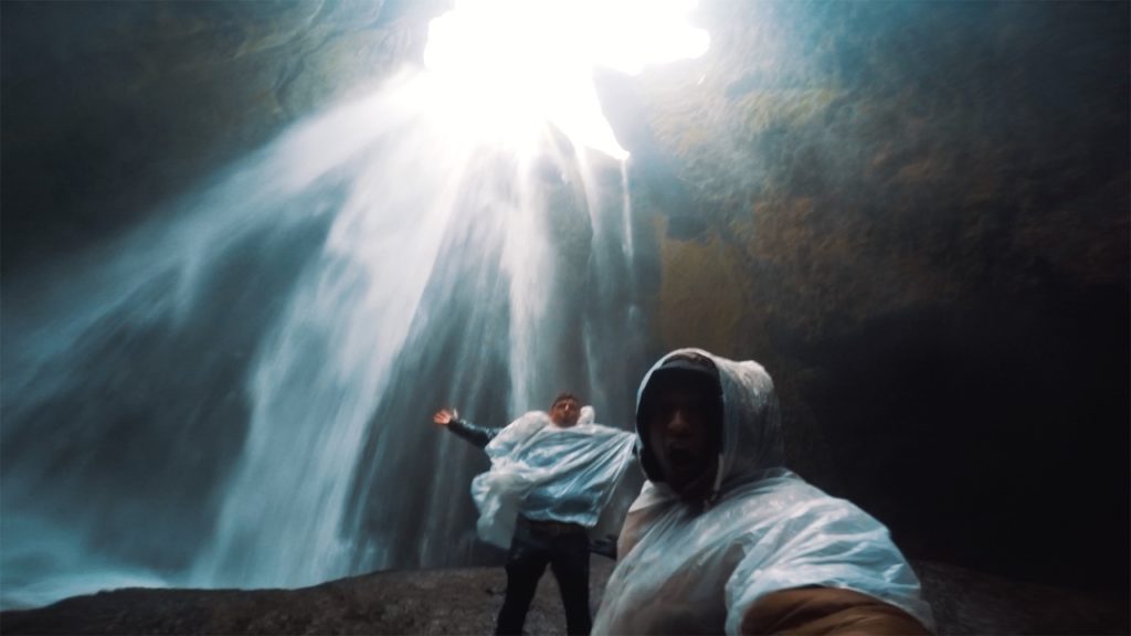 Gljufrabui is one of the closest experiences you can have with a waterfall in Iceland!