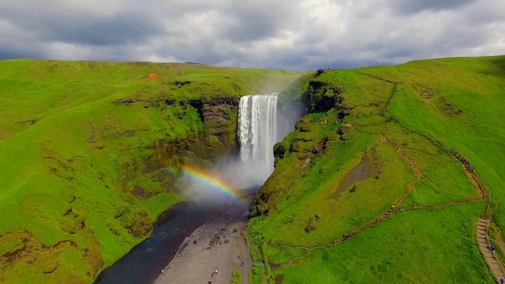 Skogafoss is one of the most popular waterfalls in Iceland