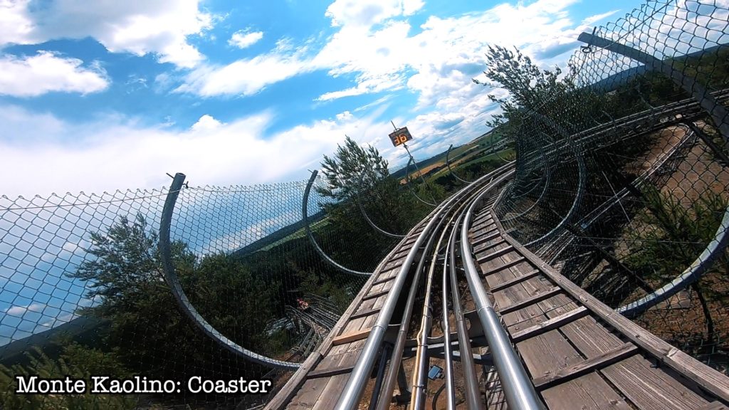 Ride up to 40 kilometers per hour on the Monte Coaster!