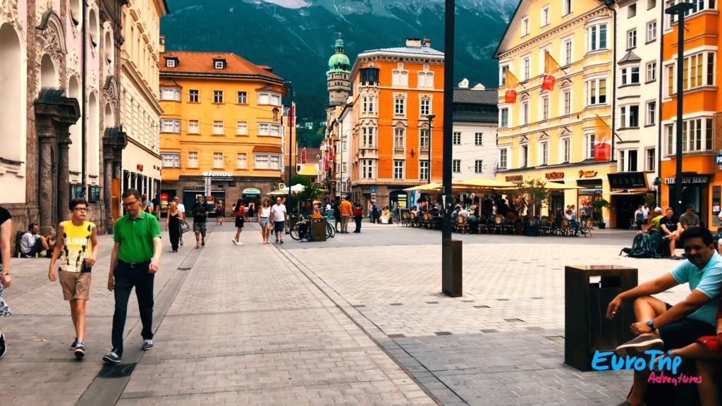 Old Town in Innsbruck, Austria on the 2 Countries, 1 Day trip with EuroTrip Adventures!