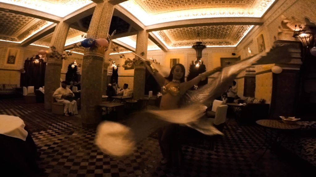 If you go to a restaurant in Marrakech, there's a good chance you'll see live musicians perform or dancers!