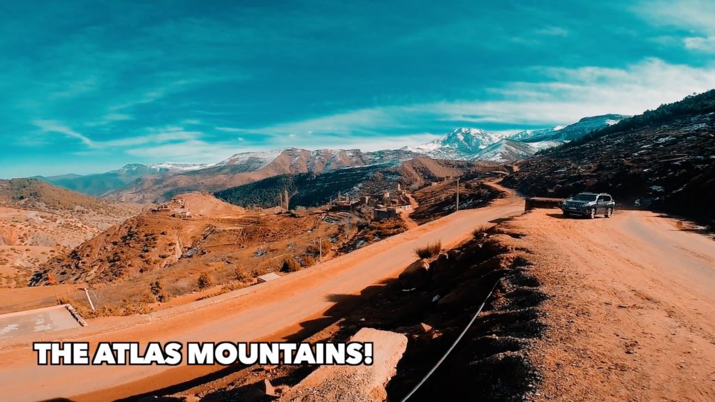 A beautiful view of a Berber village tucked into the Atlas Mountains