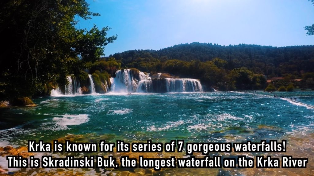 Skradinski Buk is the longest of the seven waterfalls in Krka National Park in Croatia