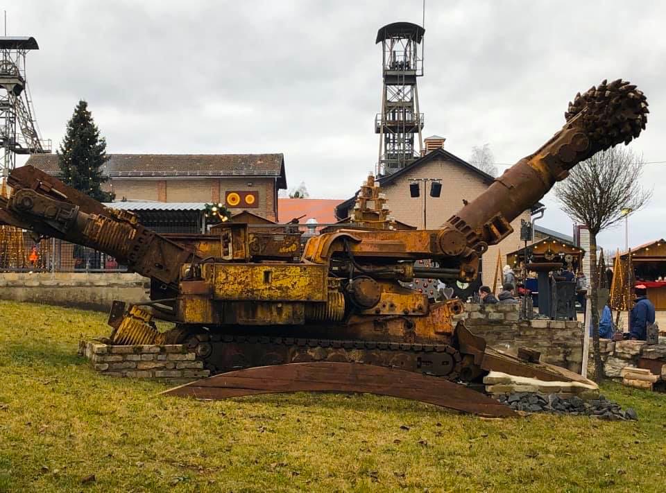 Auerbach is known for their mining, and every year at their Christkindlmarkt, they have a miner's parade to celebrate the workers