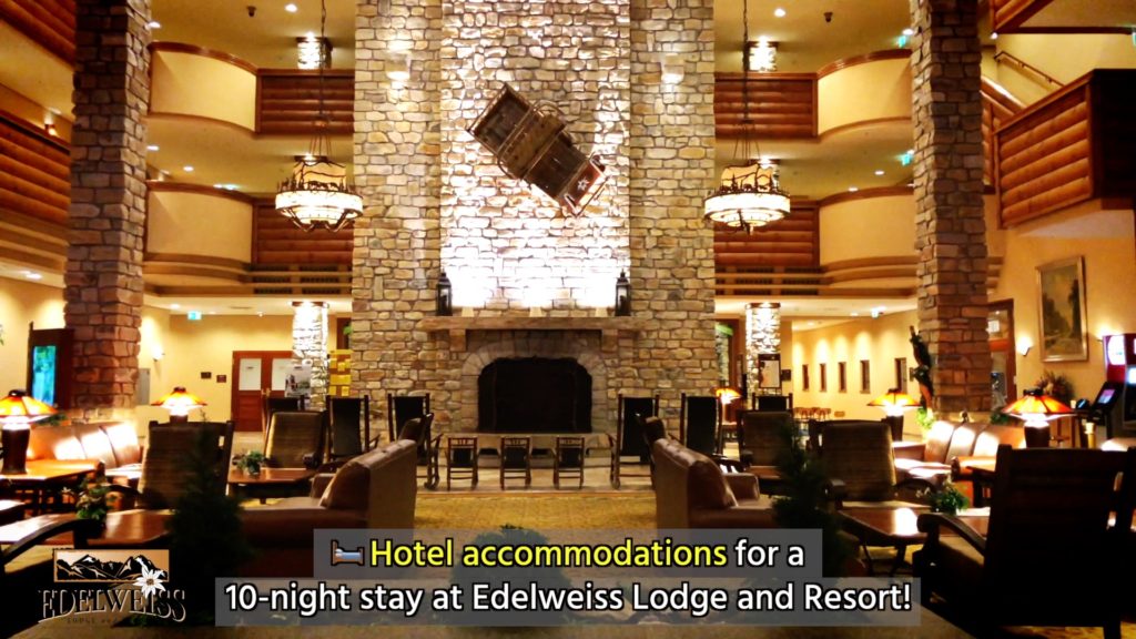 The lobby of the Edelweiss Lodge and Resort