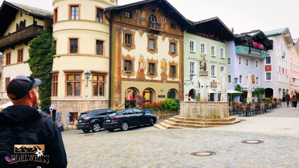 A charming European town in the alps