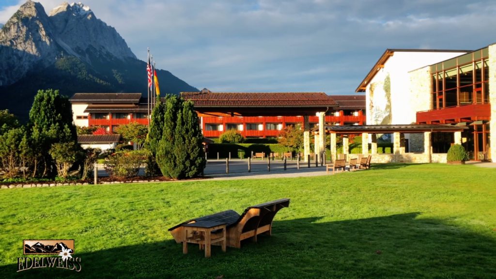 Edelweiss Lodge and Resort has a beautiful view of the Zugspitze