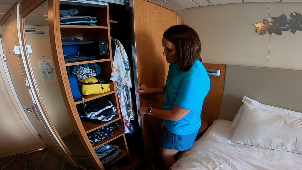 Cruise ship cabins are small. You won't spend much time in them anyway, but keeping your room organized will save you time and stress!