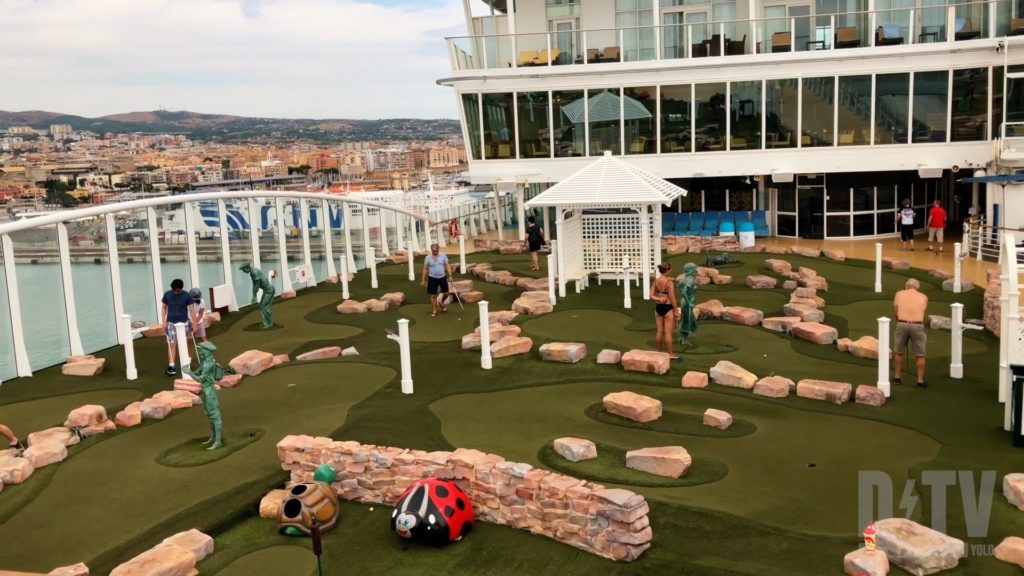 Mini golf is just one of many forms of entertainment on a cruise ship. Learn more about first time cruise tips at dtvdanieltelevision.com