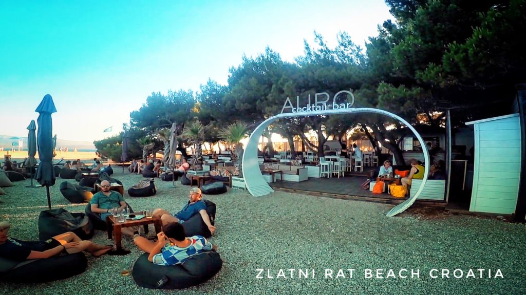 Auro Cocktail Bar on Zlatni Rat is right on the beach so that you don't have to pack up your belongings and head into town