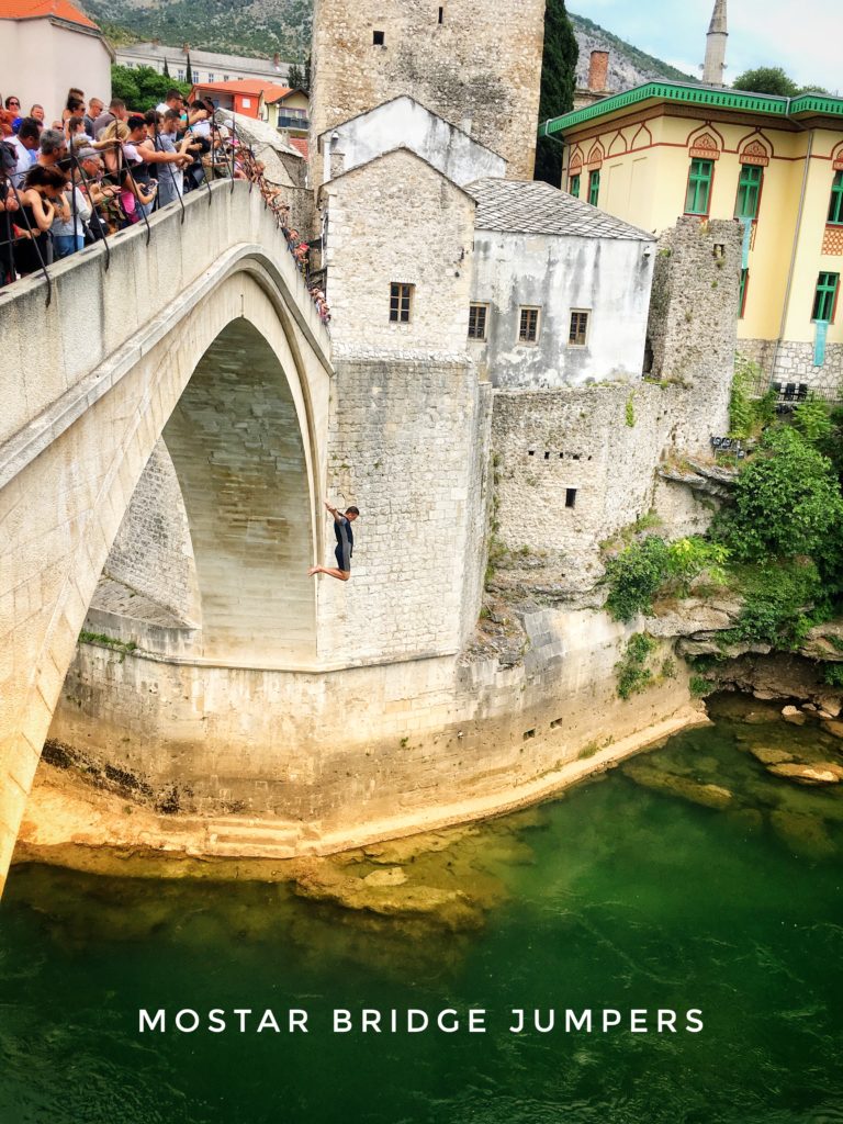 The annual Stari Most diving competition occurs in July, but you can watch Mostar bridge jumpers almost any time of the year!