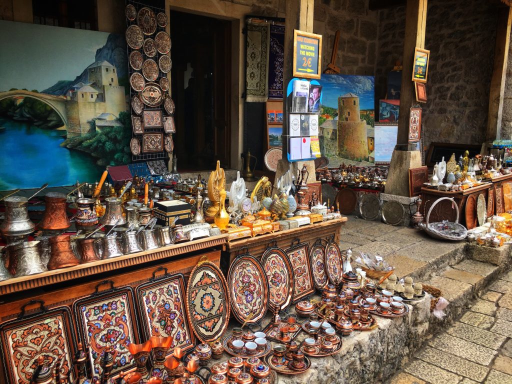 Explore the Mostar markets for all kinds of souvenirs, decor, and trinkets