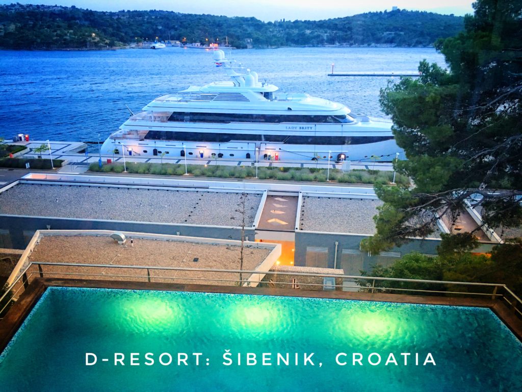 D Resort Šibenik overlooks the mega-yacht marina, but you don't need a yacht to stay at the resort!