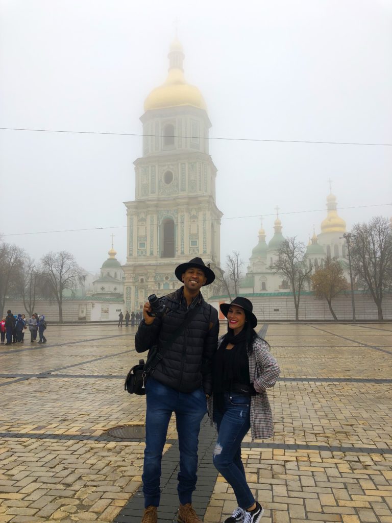 St. Sophia's Cathedral in Kiev is a beautiful church, even in the fog!