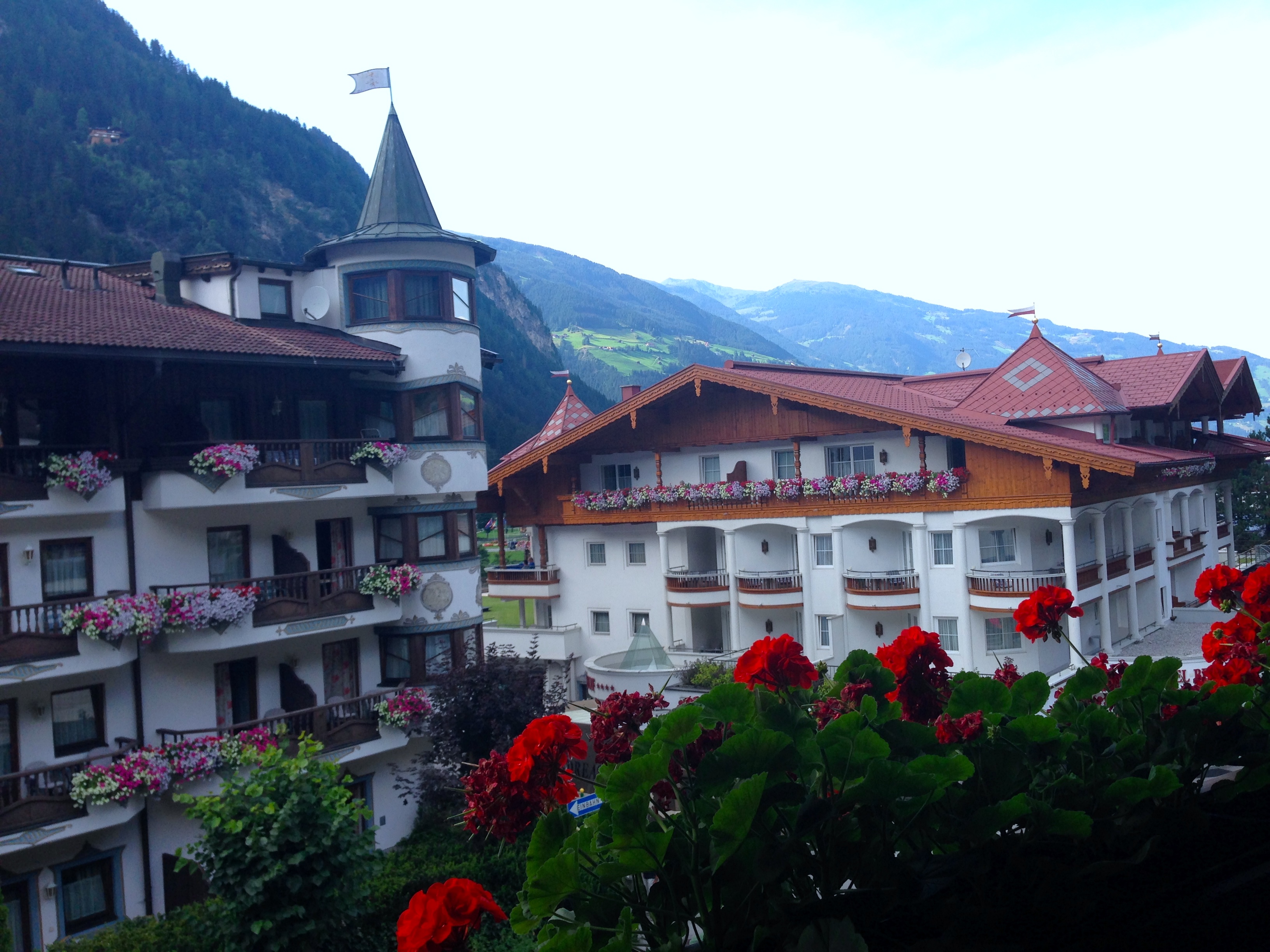 A beautiful view from Hotel Mayrhofen in Zillertal, Austria