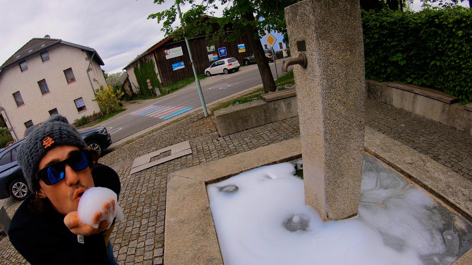 On April 30 (also known as Hexennacht), cities will try to steal each other's Maibaums, and children will play pranks on neighbors and friends. In Altendorf, they filled the fountain with bubbles!