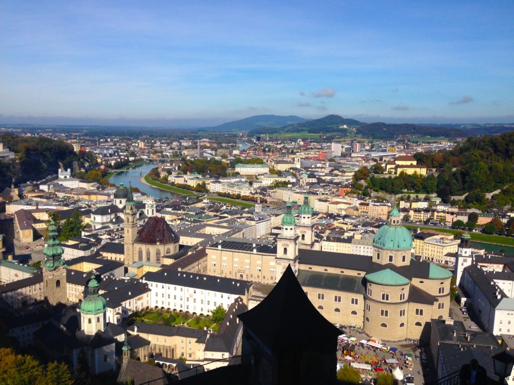 Climb to the top of the Salzburg Cathedral for an amazing view of the city!