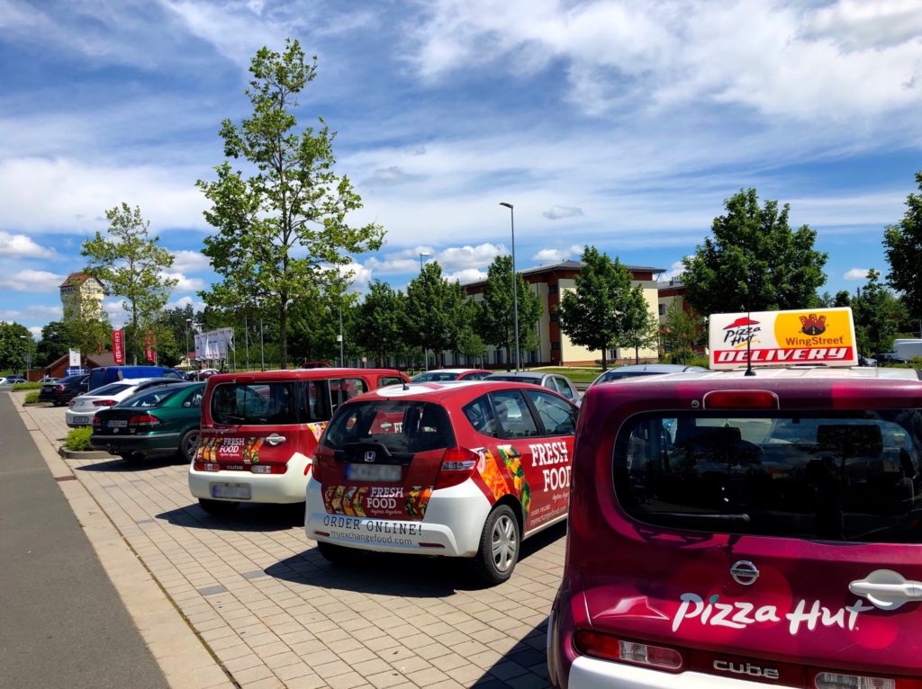 Food delivery cars at Grafenwohr Army Base