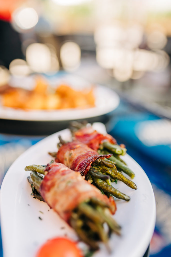 Bacon wrapped asparagus appetizers at Angus Steakhouse in Vilseck