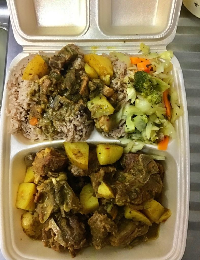 Jamaican Caribbean Grill curry goat dish