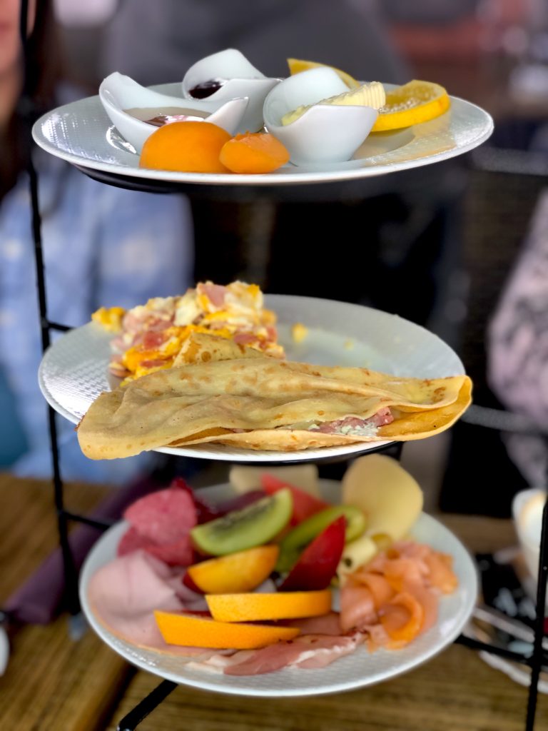 Breakfast plates at Le Pére restaurant