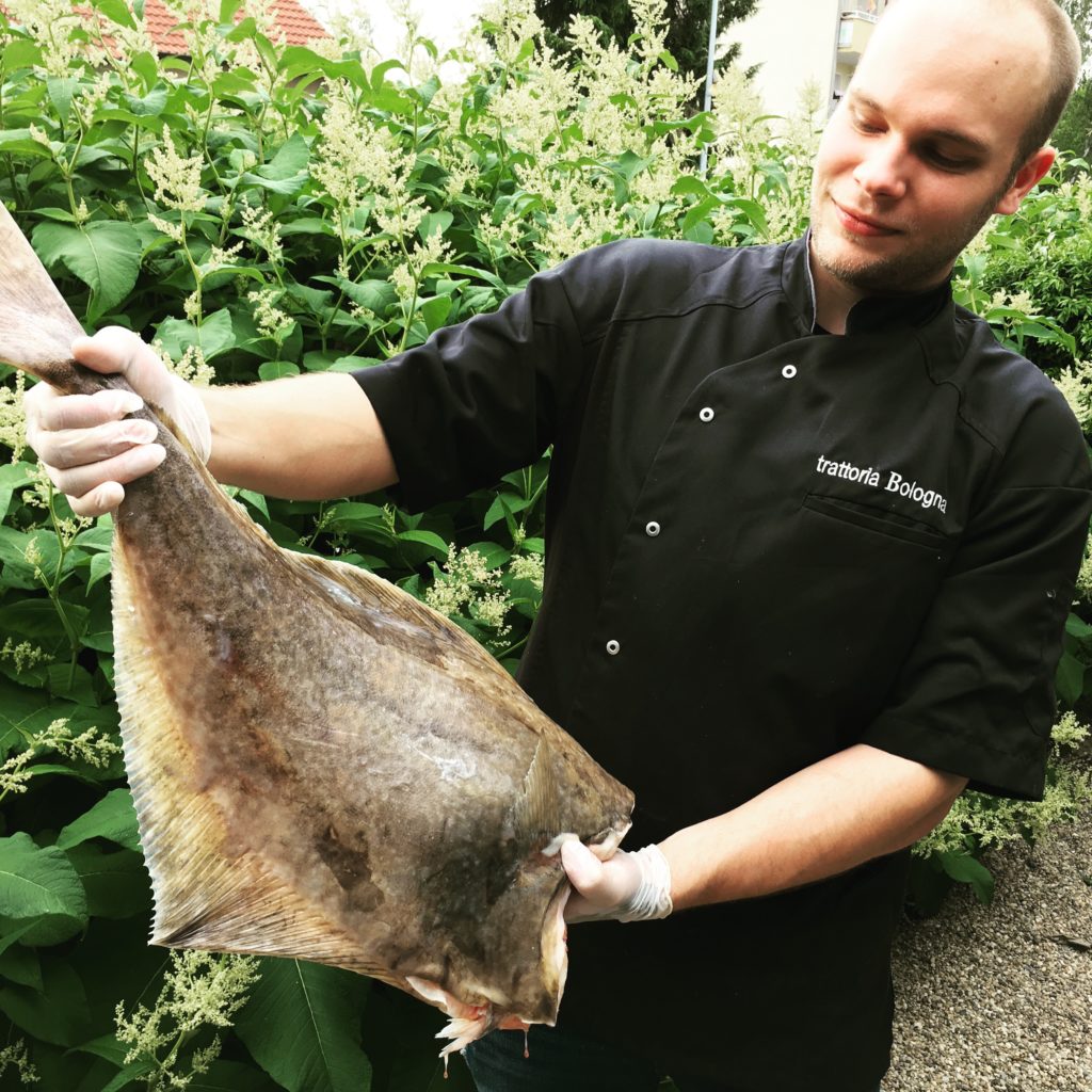 Huge fish at Trattoria Bologna restaurant