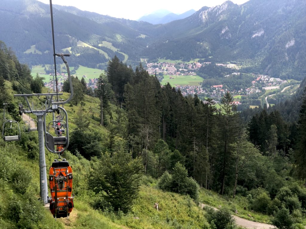 Ski lift view from the Alpine Coaster Oberammergau