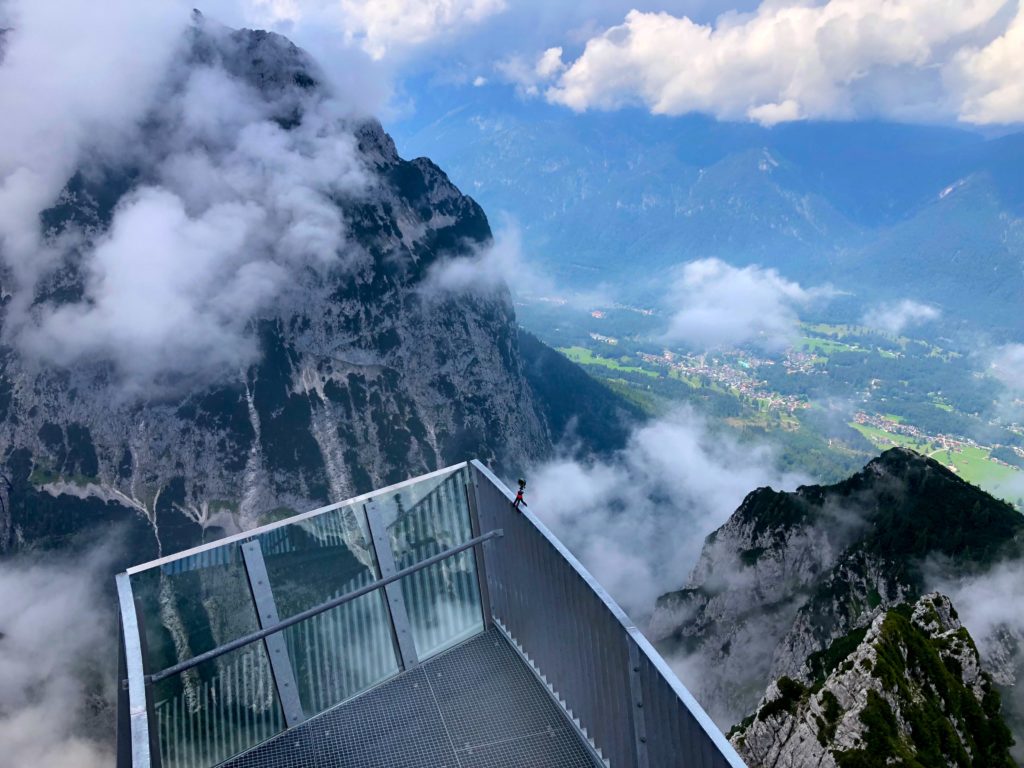 Alpspix observation deck at the top of Alpspitz in Garmisch