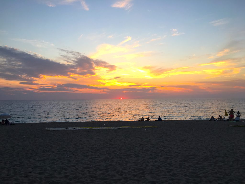 Sunset views on Kathisma Beach in Lefkada Greece