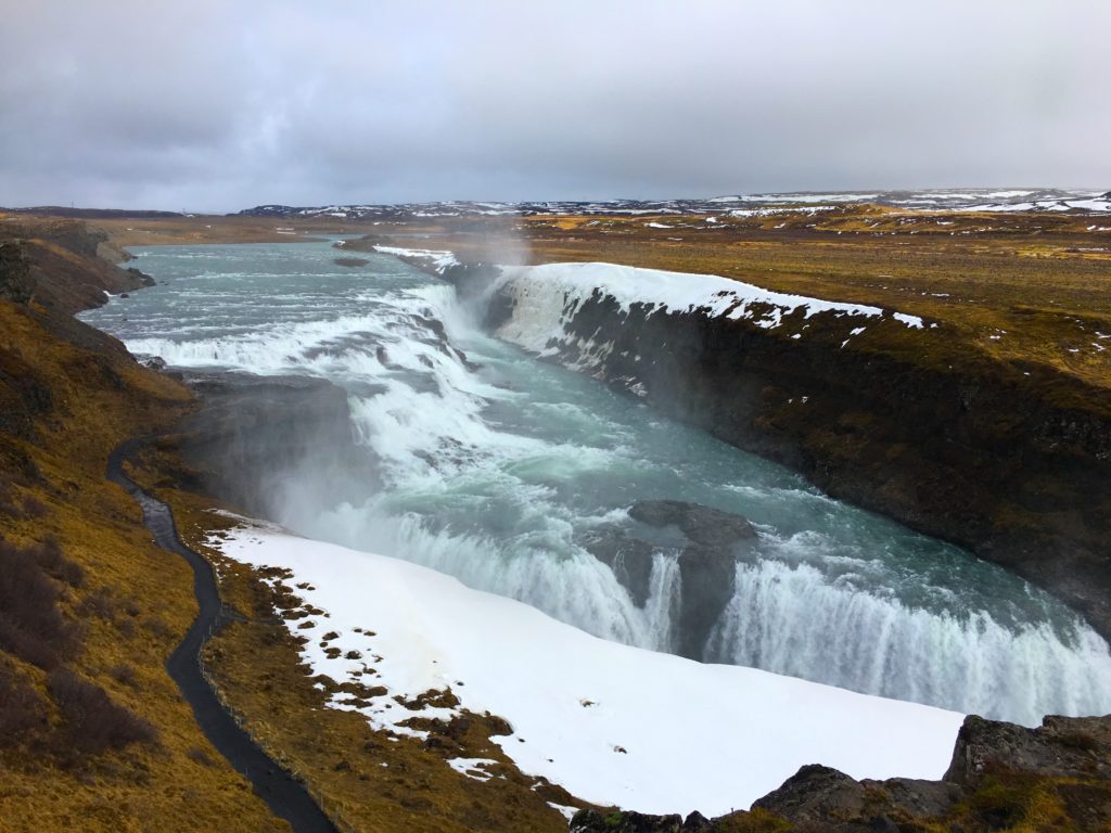 Gullfoss lookout point in Iceland