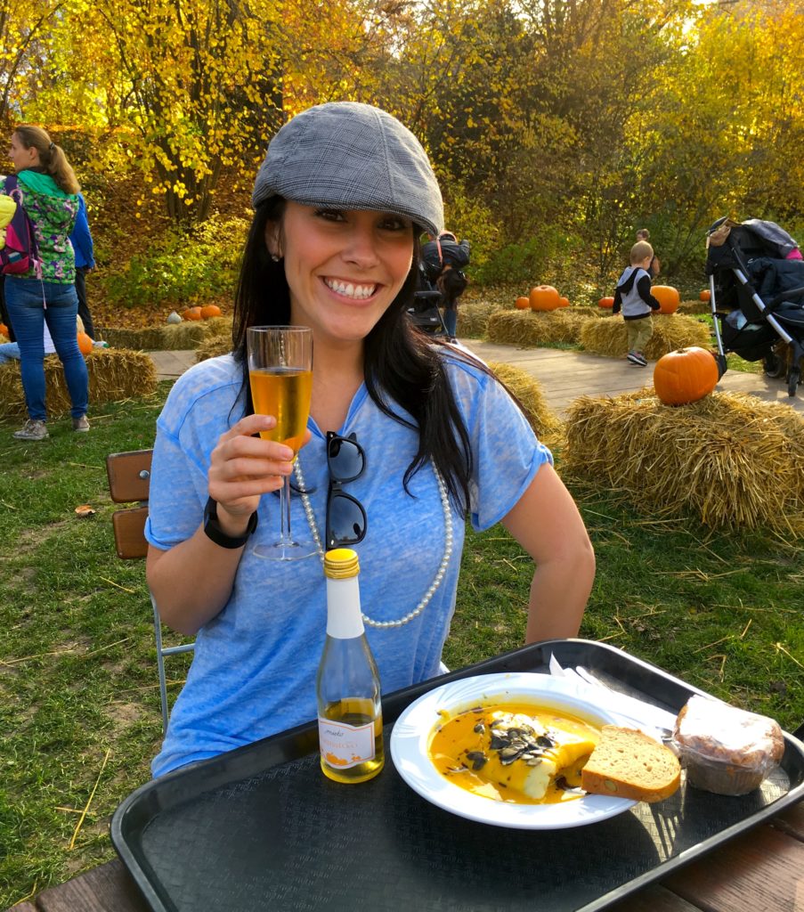 Enjoying the food and drink at the Ludwigsburg Pumpkin Festival