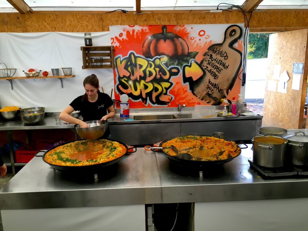 Pumpkin festival kitchen in Ludwigsburg Germany