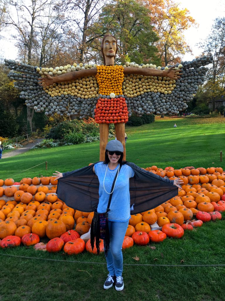 Woman pumpkin display at the Ludwigsburg Pumpkin Festival