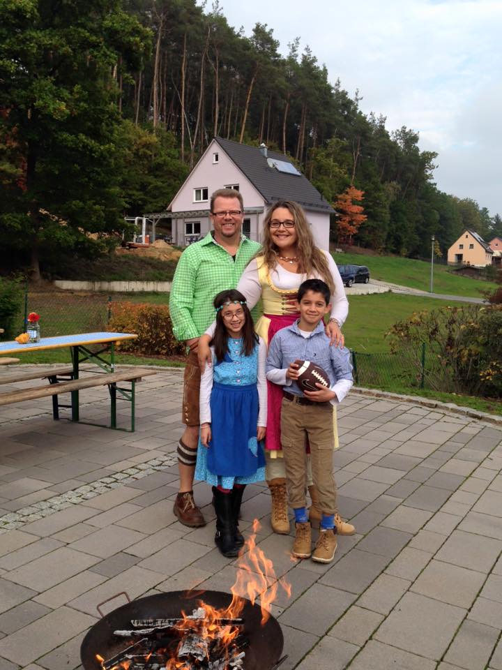 Rozanski family in their fest gear for Oktoberfest