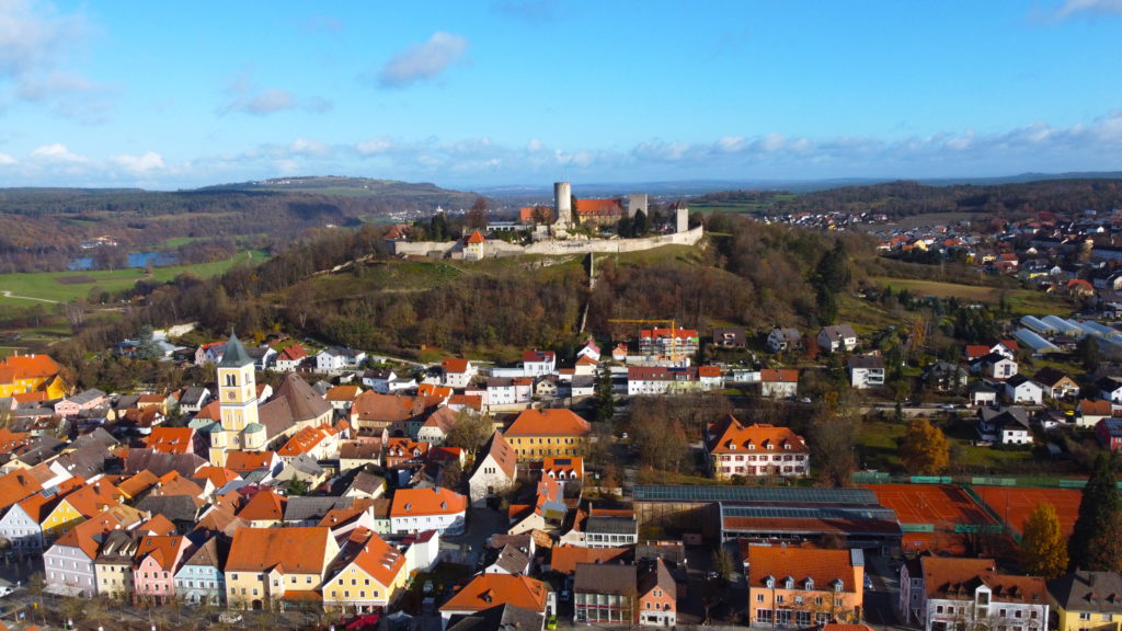 Aerial view of Burg Lengenfeld