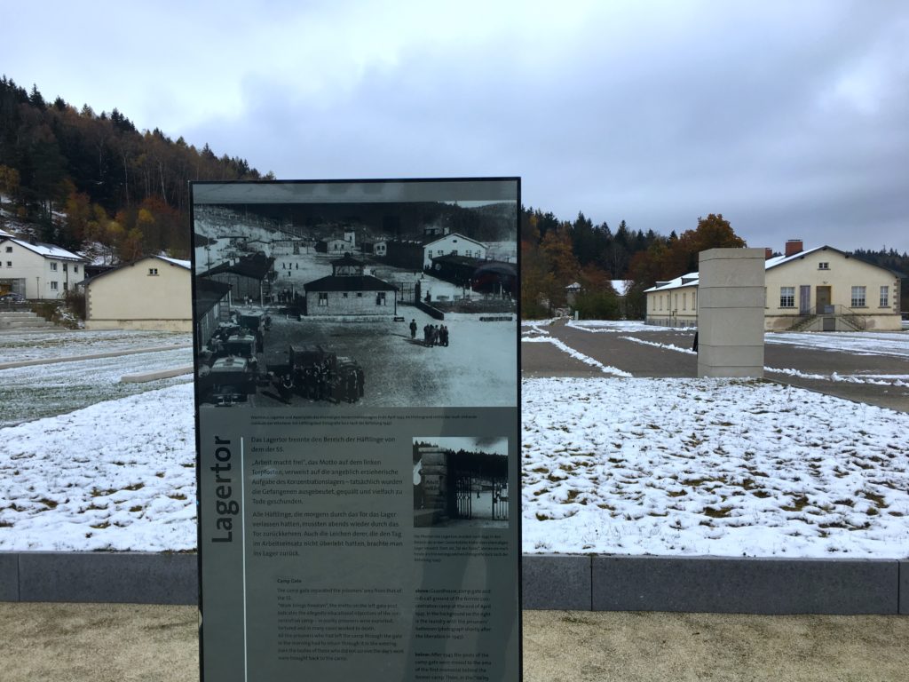 Before and after picture of the concentration camp at flossenburg Germany. Easy day trip from Grafenwoehr Germany