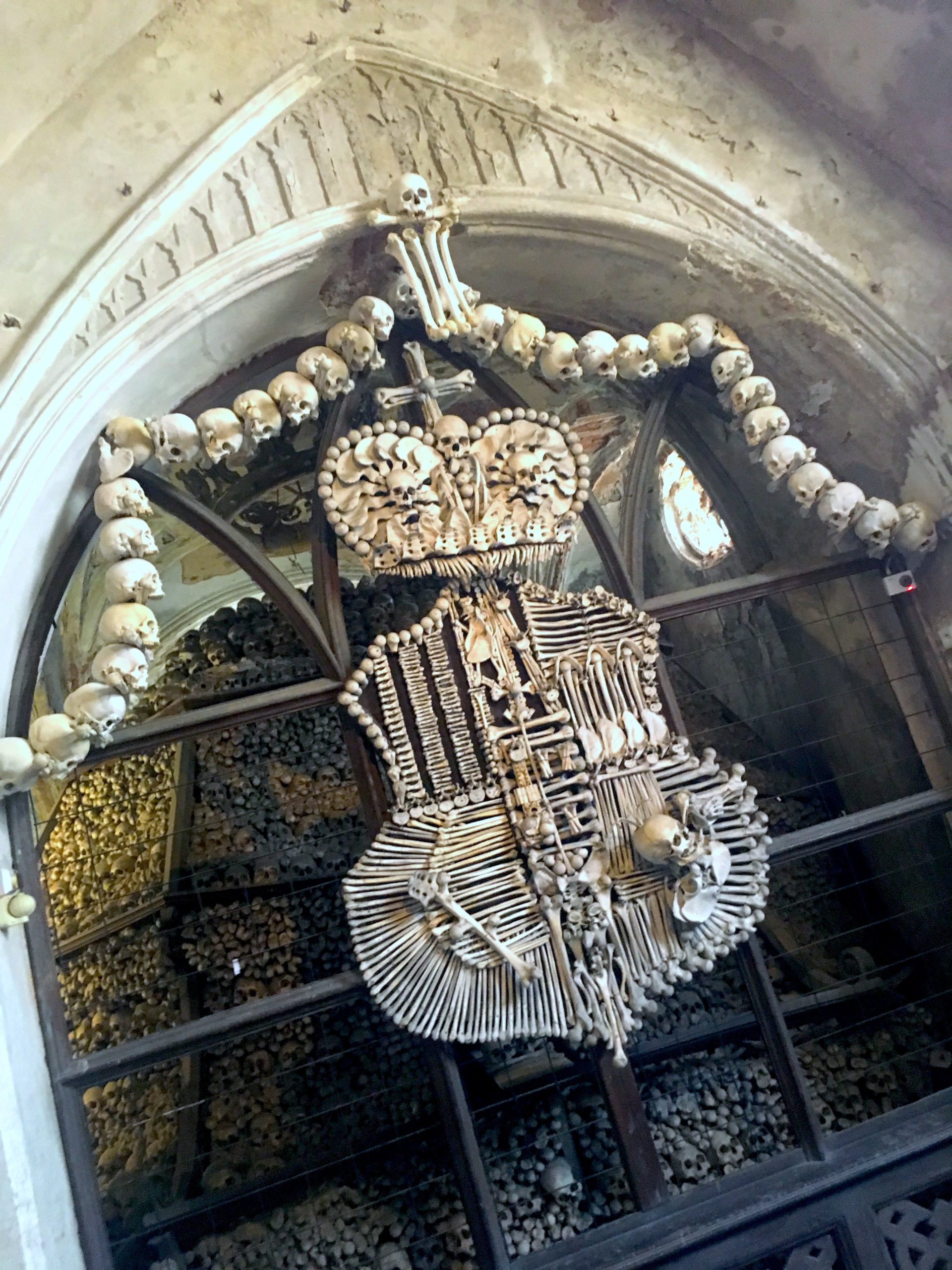 The Bone church basement of Sedlec Ossuary located in Kutna Hora