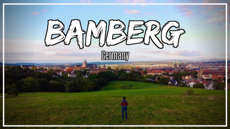 Aerial view of the city of Bamberg Germany