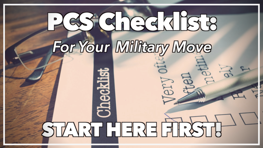 PCS Checklist for your military move with pen and paper