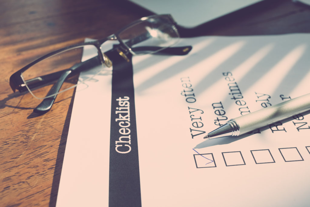 PCS Checklist Photo