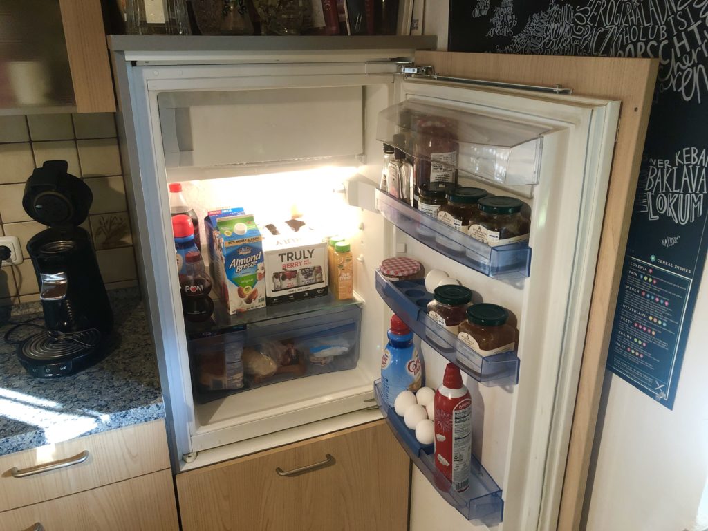 Opened german refrigerator