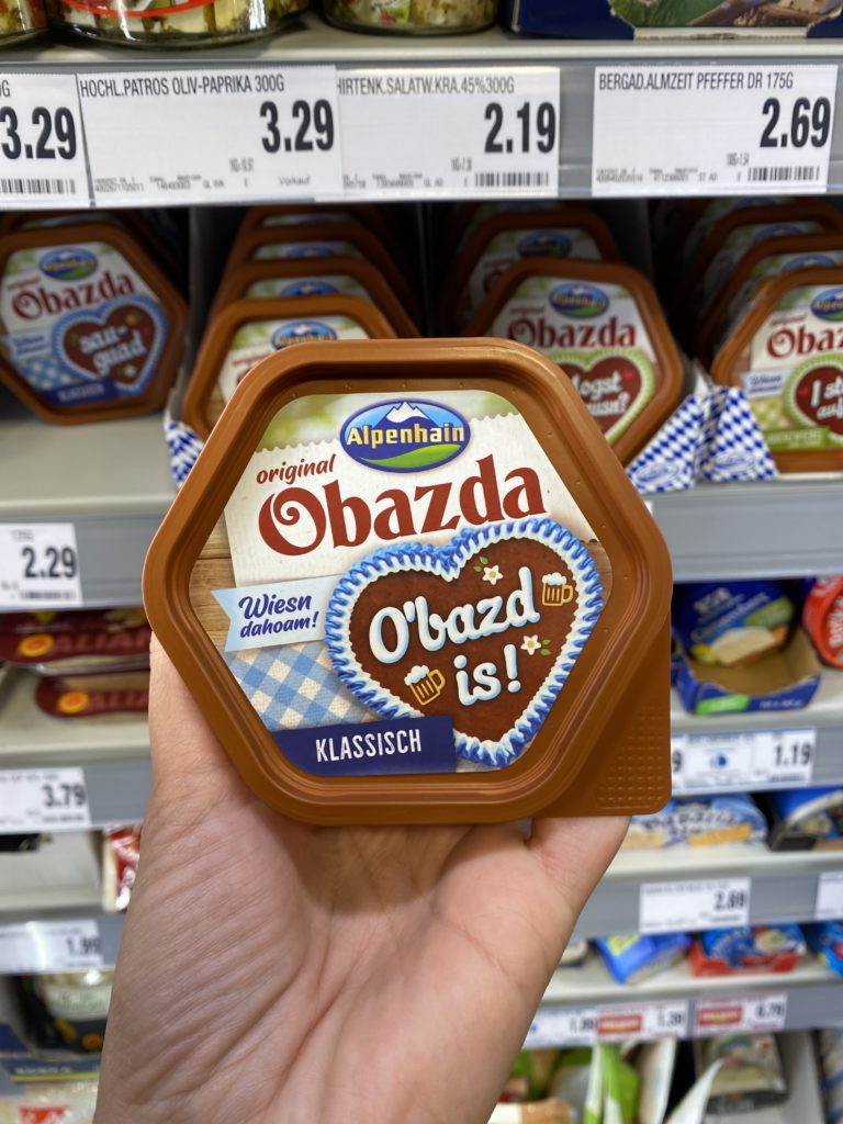 Obazda cheese spread at a german supermarket