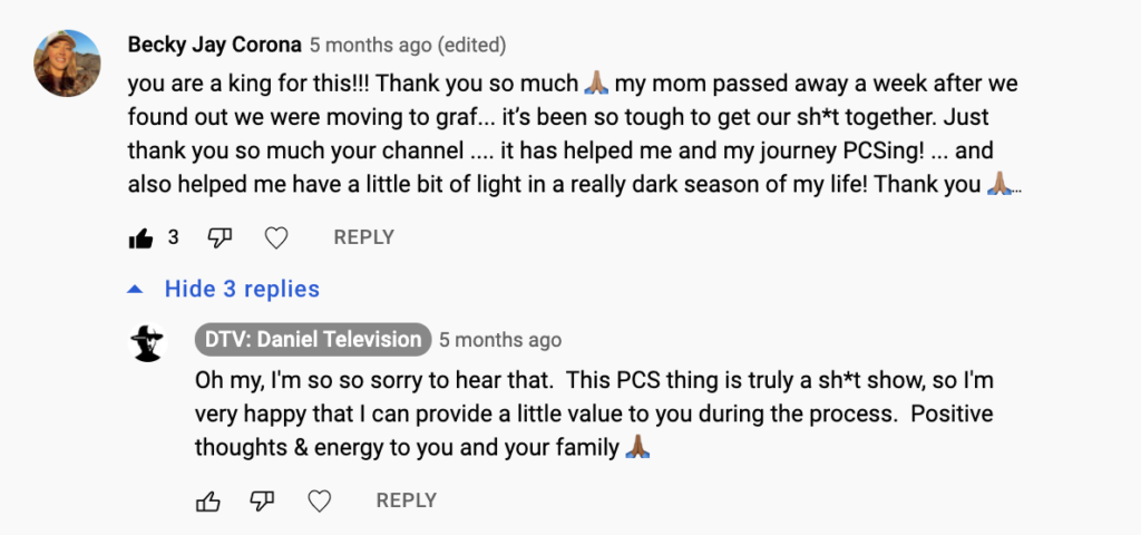 DTV Daniel Television PCS to Germany checklist youtube comments