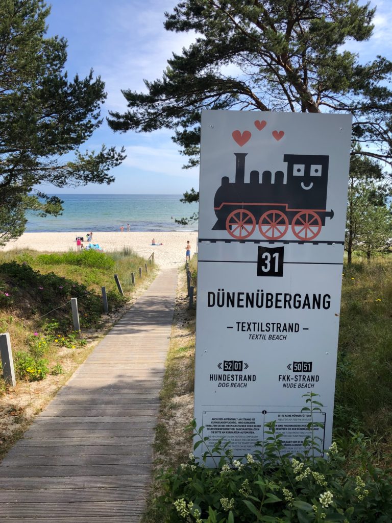 Binz beach sign